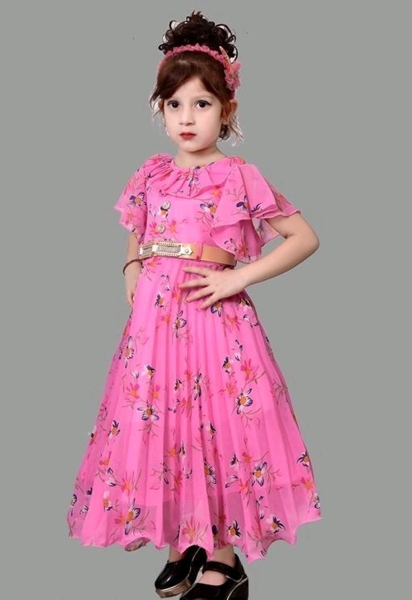 Girls Maxi/Full Length Casual Dress - Pink Flamingo, 6-7 Years