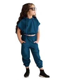 Latest Fancy Kid's Jamsuit - Teal, 8-9 Years