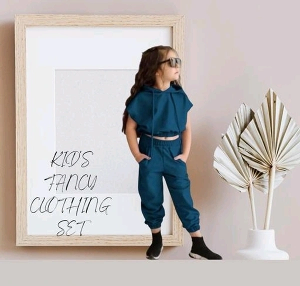 Latest Fancy Kid's Jamsuit - Teal, 9-10 Years