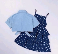 polka dot dress combo - 7-8 Years