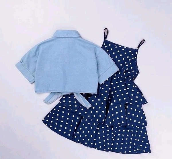 polka dot dress combo - 7-8 Years
