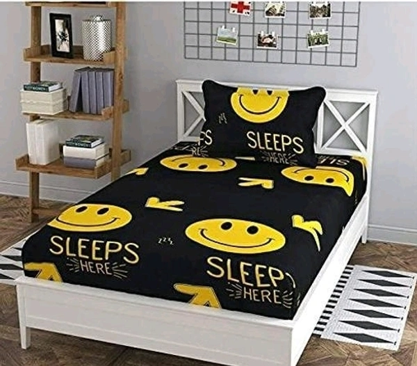 Homeberry Glace Cotton Single Bedsheet Combo Pack of 4 Along with 4 Pillow Covers (Multicolor) with 180TC. - Single
