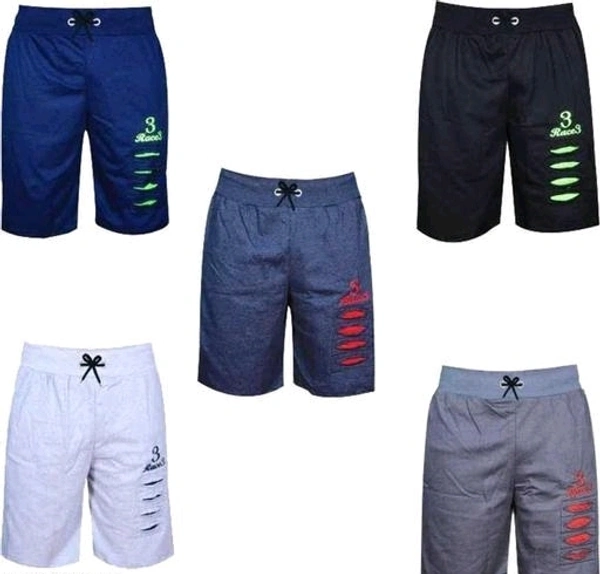 Boys Multicolor Cotton Shorts & Capris Pack Of 5 - 6-7 Years