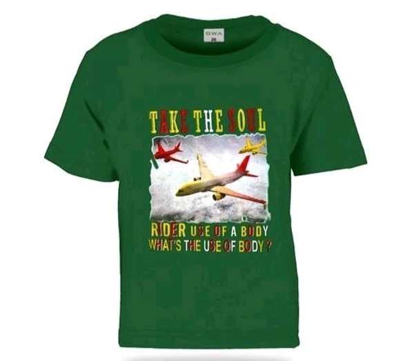 Boys Green Cotton Blend Tshirts & Polos Pack Of 5 - 6-7 Years