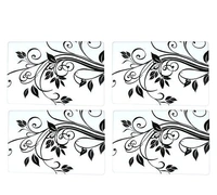 Shivam Creation's 1Pc Fridge Cover for Top with 6 Utility Pockets + 1 Handles Covers + 3 Fridge Mats(brownleaf3*1)