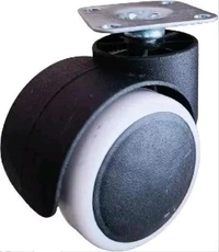 Jinx White Plate Type Wheels Appliance Furniture Caster ( Pack of 4 ) Nylon Friction Rolling Cabinet (Black-White Plate Wheels )