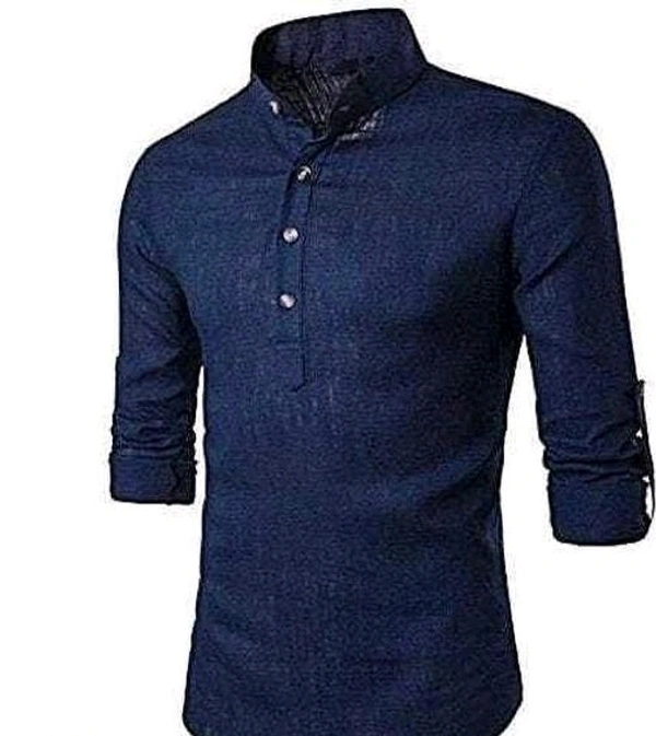 Men Solid Cotton Blend Straight Kurta - White, XXL