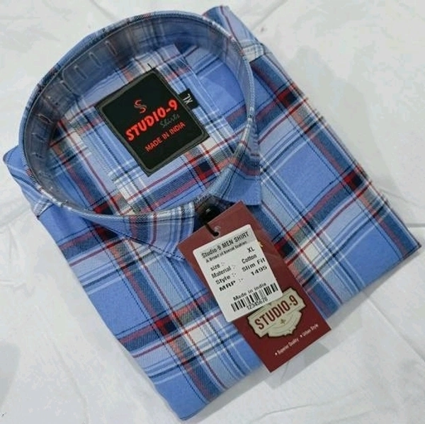Cotton  cotton CHECK shirt - Maroon, S
