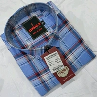 Cotton  cotton CHECK shirt - Dodger Blue, S