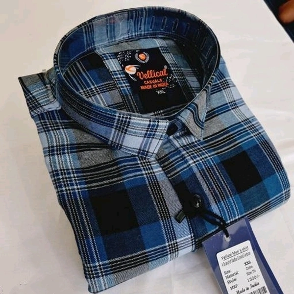 Cotton  cot n zip CASUAL WEAR SHIRTS IN PURE COTTON - Royal Blue, M