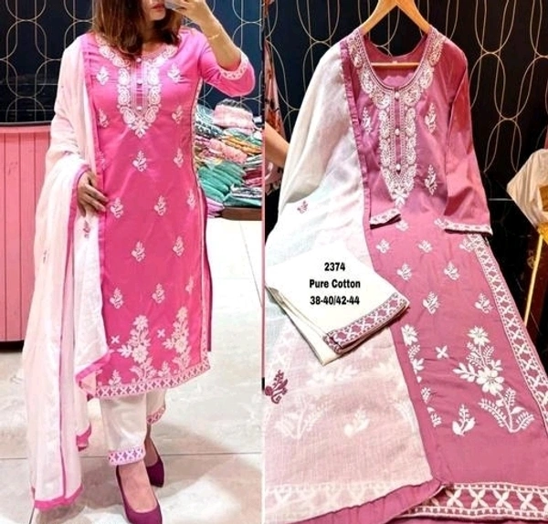 KURTI AND PANT SET - Pink, XS