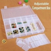 Multipurpose 36 Compartment Grid Storage Box For Jewelry Box, Beads Box, Earrings Box, Sundries Storage, Bracelet Box, Hair Clips Box, Pins Box, Cosmetics Box, Screws Box, DIY Kits Vanity Box STORAGE Vanity Box (CLEAR)