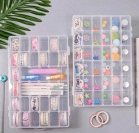 Multipurpose 36 Compartment Grid Storage Box For Jewelry Box, Beads Box, Earrings Box, Sundries Storage, Bracelet Box, Hair Clips Box, Pins Box, Cosmetics Box, Screws Box, DIY Kits Vanity Box STORAGE Vanity Box (CLEAR)