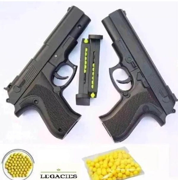 PISTOL GUN WITH 8 ROUND RELOAD WITH 50 FREE BB BULLETS PACK OF 2 GUN