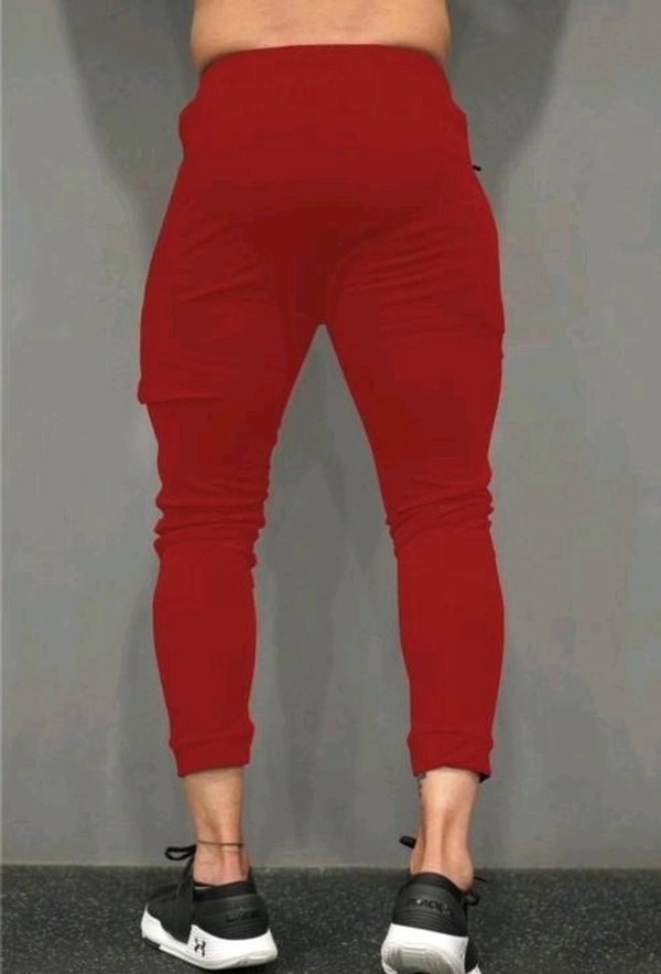 Solid Men Track Pants - Cardinal, 34, Lycra