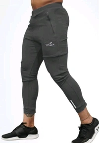 Solid Men Track Pants - Martini, 38, Lycra