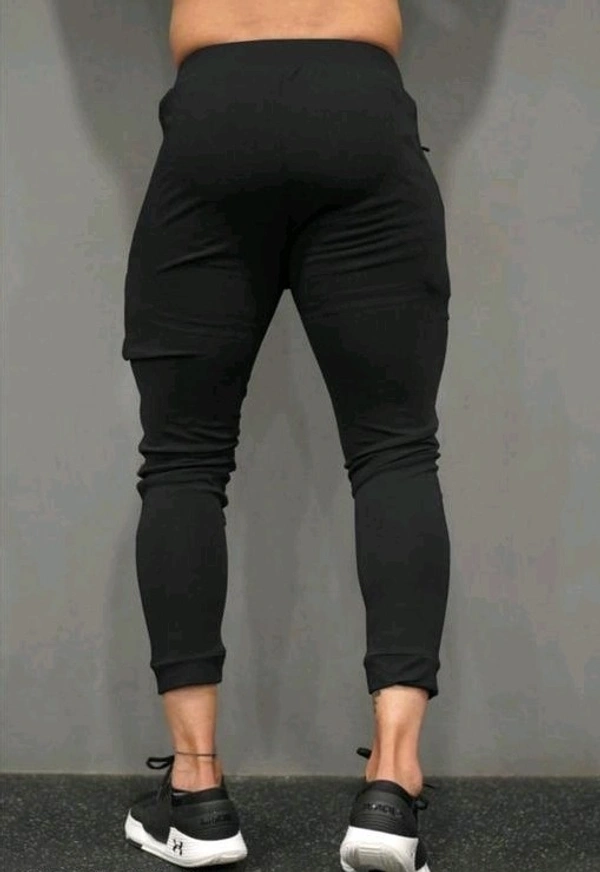Solid Men Track Pants - Black, 30, Lycra