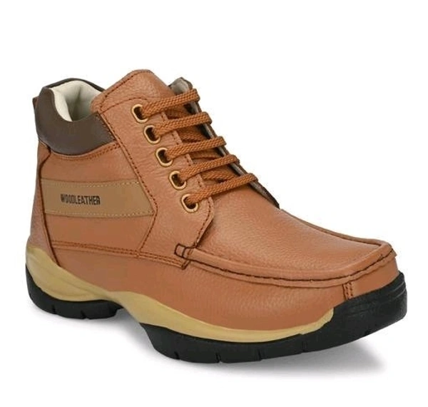 XEYLO Men Leather Boot Shoes Genuine Shoes - Tangerine, IND-6, Leather