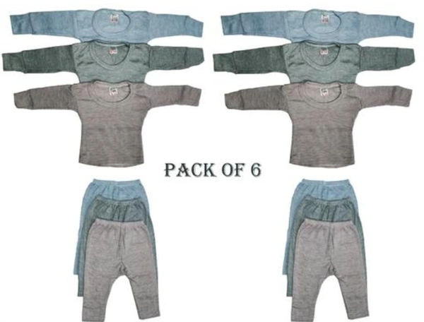 Max Flying Success Bhura Winter Set for Boys And Girls 6Pc (Kids Inner) - 5-6 Years, Wool, 0.26kg