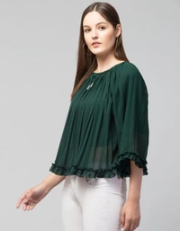 MAX Fancy Georgette Women Tops - Tom Thumb, S, Georgette