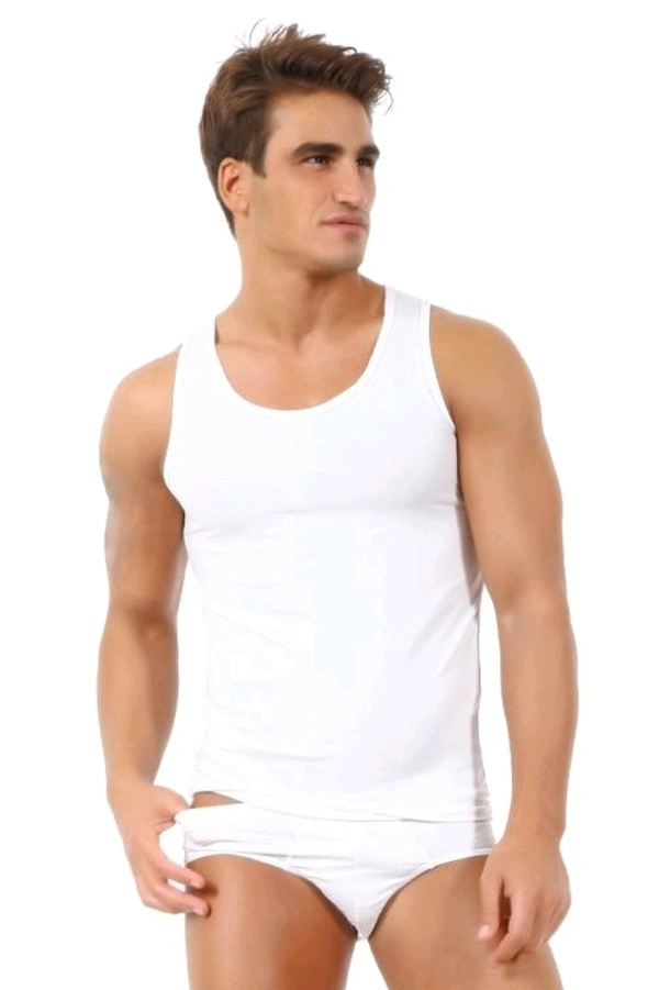Pura Cotton Blend  Men's Cotton white Vest Innerwear Combo pack Of 10 Pc - XL