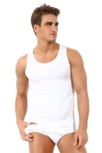 Pura Cotton Blend  Men's Cotton white Vest Innerwear Combo pack Of 10 Pc - M
