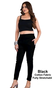 Q-Rious Women Regular Fit Multicolor Cotton Blend Trousers - 48