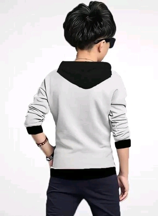 Cotton  KIDS BOYS/GIRLS HOODED NECK FULL SLEEVES PRINTED T SHIRT - 12-13 Years