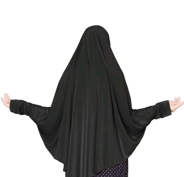Polyester  Banita Ensemble Hijab - Muslim Wear - Black, Free Size