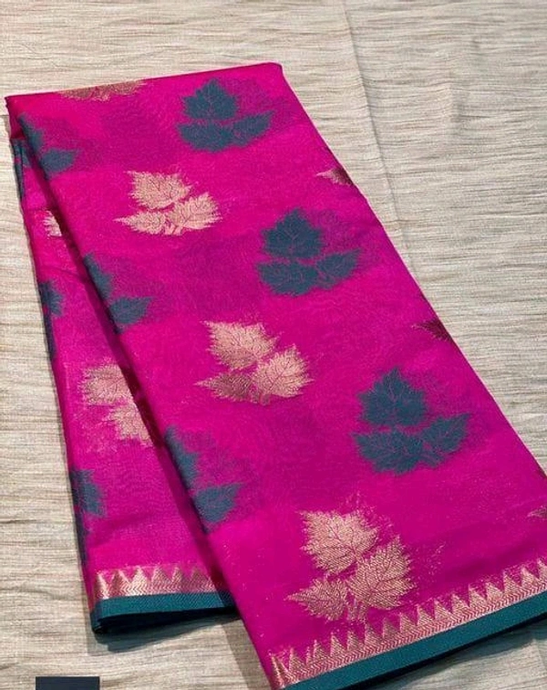 Cotton Blend  COTTON SILK SAREE - Purple Pizzazz, Free Size