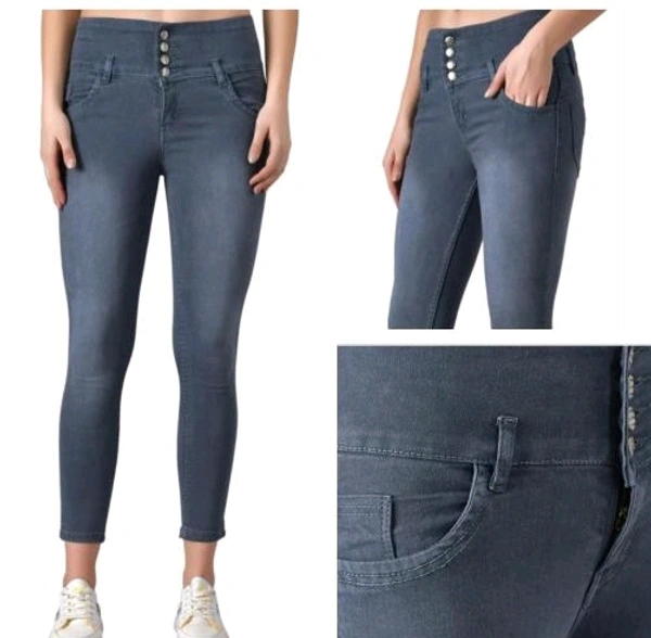 Denim  CORPONIX WOMEN'S SKINNY FIT JEANS ROUND POCKET - 32