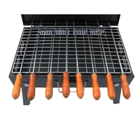 Metal  Briefcase style charcoal BBQ for outdoor cooking