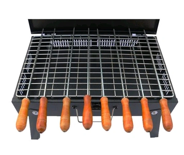 Metal  Briefcase style charcoal BBQ for outdoor cooking