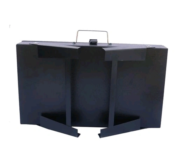 Metal  Briefcase style charcoal BBQ for outdoor cooking