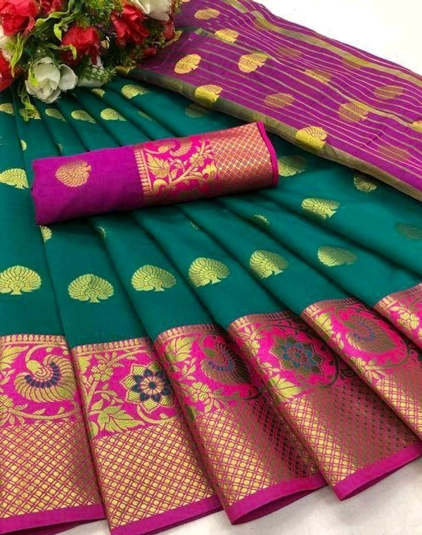 Banarasi Silk  Charvi Graceful Sarees - Teal