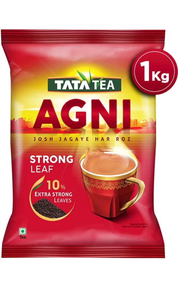 Tata TATA Agni Strong Leaf Black Tea Pouch (Chai Patti) - Red, Black Tea, 1KG