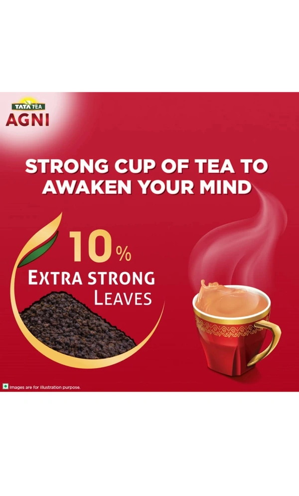 Tata TATA Agni Strong Leaf Black Tea Pouch (Chai Patti) - Red, Black Tea, 1KG
