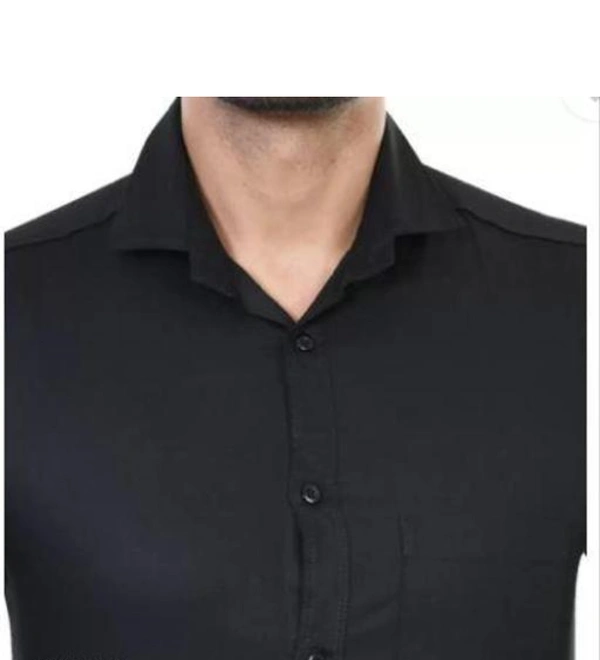 Youth First Men's Solid Spread Collar Black Shirts Pack Of 2 - XXL, Black, Stiletto