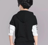Wego Kids Boys Hooded Neck Full Sleeves Printed T-shirt Cotton - Black, 2-3 Years, Printed