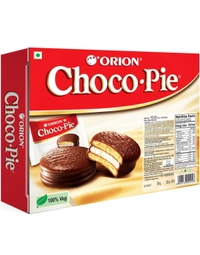 ORION Chocolate Pie Chocolate Coated Soft Biscuit  - 336gram, Box