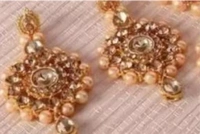 Shimmering Elegant Jewellery Sets - Gold, Free Size, Necklace Earrings Mangtika