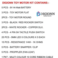 DigiOnn® 9V HW Battery I ΤΟΥ MOTOR DC S10 I Rocker Switch - Free Size, DC