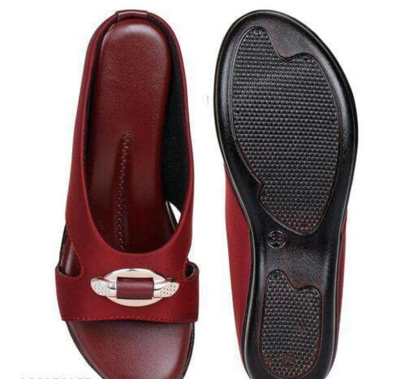 KM FOOTWEAR LHP Km New Looking Woman And Girls Fashion Flats Sandals Latest Fashion Stylish Sandals And Slippers - Bourbon, IND-4, Sandals And Sleepers