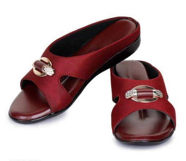 KM FOOTWEAR LHP Km New Looking Woman And Girls Fashion Flats Sandals Latest Fashion Stylish Sandals And Slippers - Bourbon, IND-4, Sandals And Sleepers