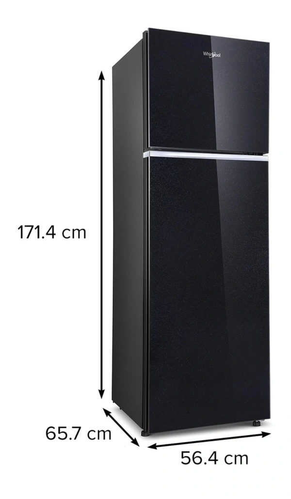 Whirlpool 259 L Frost Free Double Door 2 Star Refrigerator (Crystal Black, IF INV ELT 305GD CRYSTAL BLACK (2S)-N) - Black, Refrigerator, 40kg