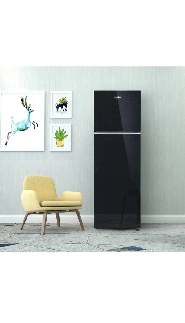 Whirlpool 259 L Frost Free Double Door 2 Star Refrigerator (Crystal Black, IF INV ELT 305GD CRYSTAL BLACK (2S)-N) - Black, Refrigerator, 40kg