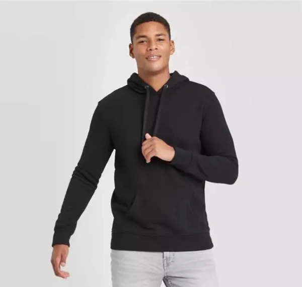 TE SAHA TX KEESOR Men Sweatshirt Men Jacket Men Cotton Hooded Neck Sweatshirt - Black, L, 350(g)