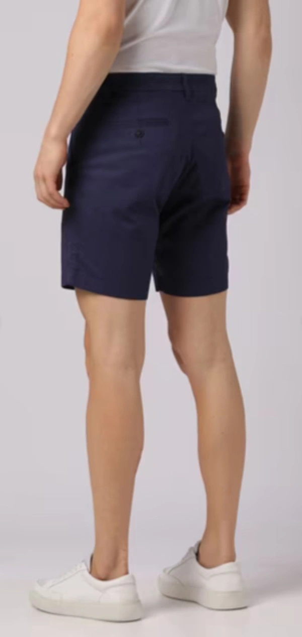 Buda Jeans Co Chino Shorts with Cord Piping at Pocket & Extended Fly Detail - Navy Blue, 28, Shorts