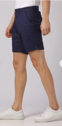 Buda Jeans Co Chino Shorts with Cord Piping at Pocket & Extended Fly Detail - Navy Blue, 30, Shorts