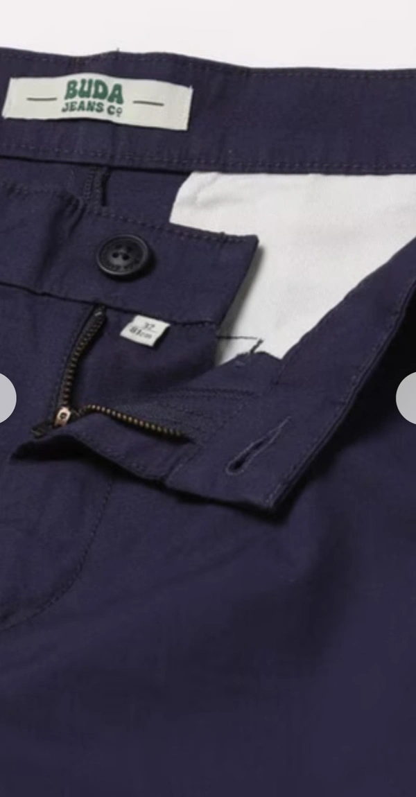 Buda Jeans Co Chino Shorts with Cord Piping at Pocket & Extended Fly Detail - Navy Blue, 30, Shorts